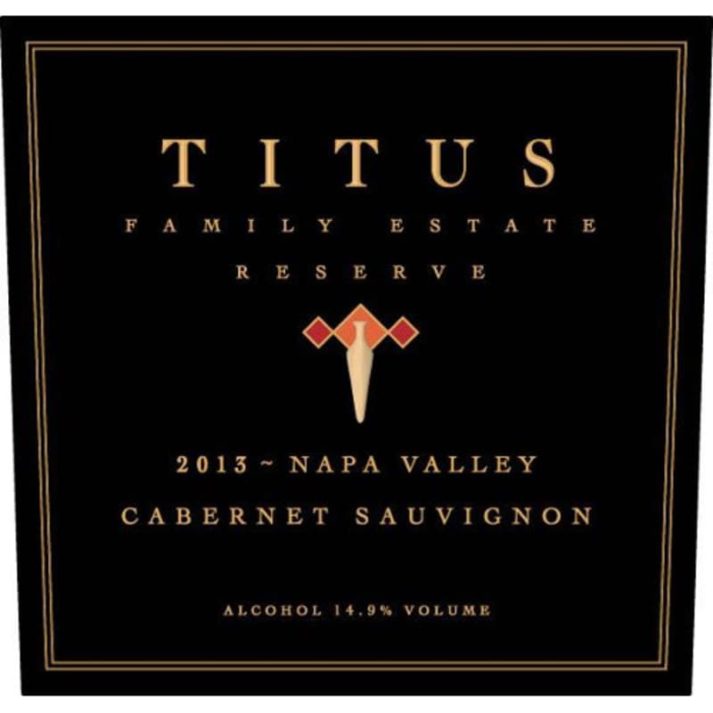 Titus Reserve Cabernet Sauvignon 2013 Front Label
