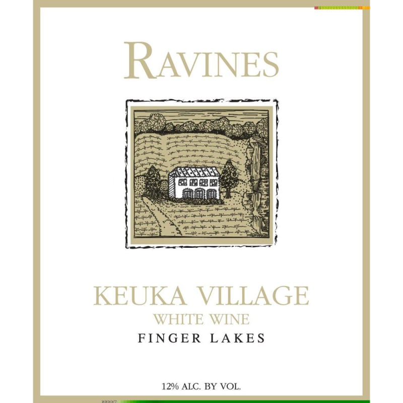 Ravines Keuka Village White 2014 Front Label