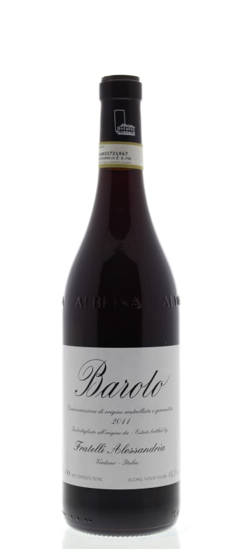 Fratelli Alessandria Barolo 2011 Front Bottle Shot