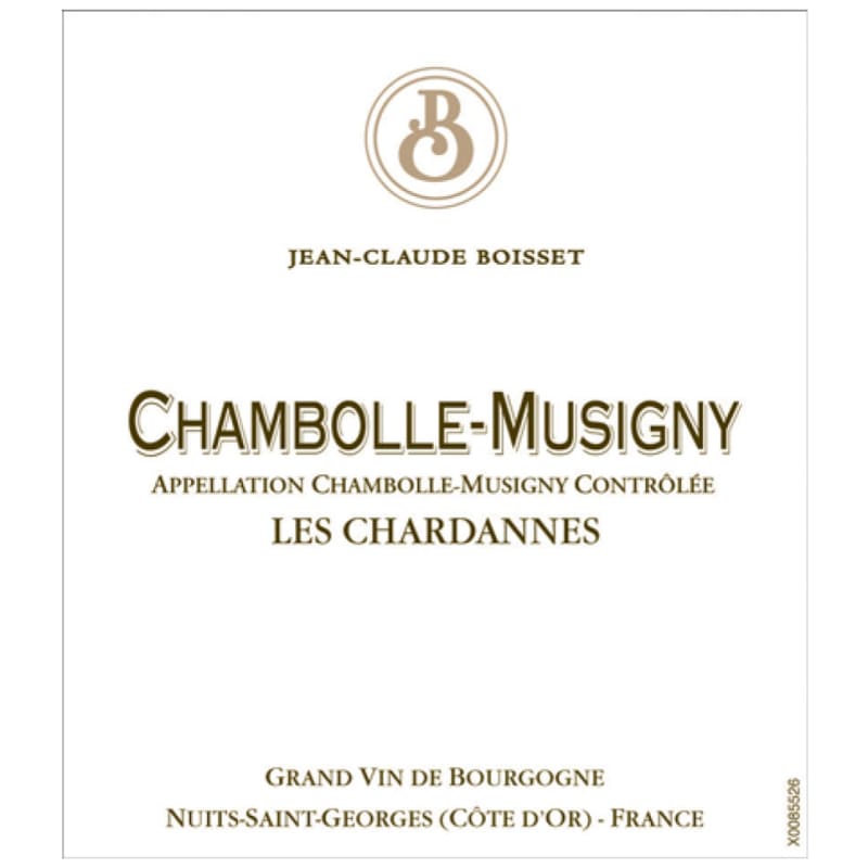 Jean-Claude Boisset Chambolle-Musigny Les Chardannes 2013 Front Label