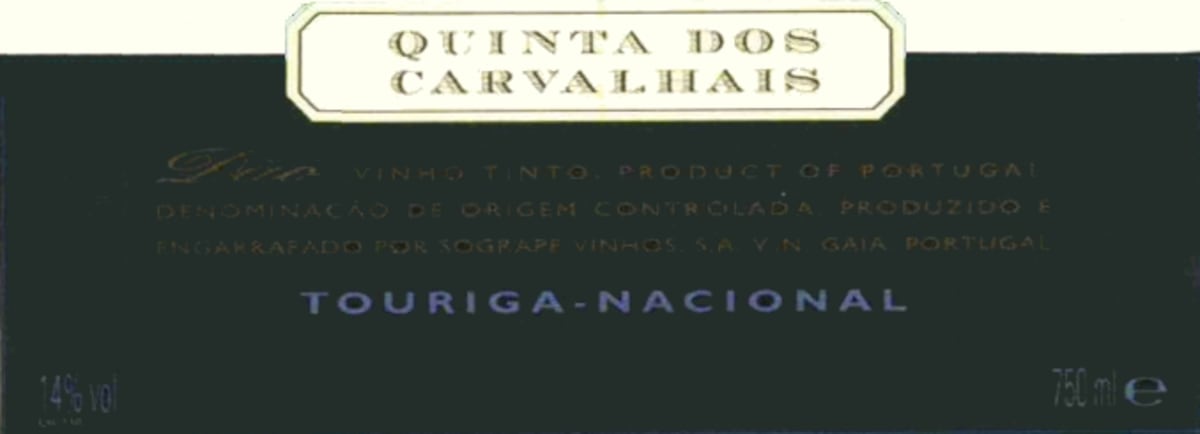 Quinta Dos Carvalhais Touriga Nacional 2004 Front Label