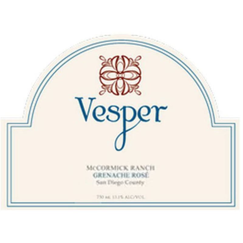 Vesper McCormick Ranch Rose 2014 Front Label