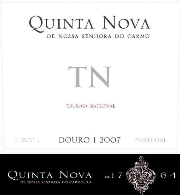 Quinta Nova TN Touriga Nacional 2007 Front Label