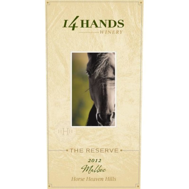 14 Hands The Reserve Malbec 2012 Front Label