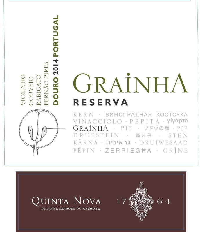 Quinta Nova Grainha Reserva Branco 2014 Front Label