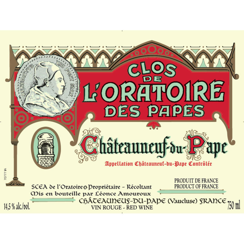 Clos de l'Oratoire des Papes 2013 Front Label