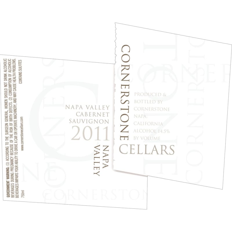 Cornerstone Cellars Napa Valley Cabernet Sauvignon 2011 Front Label