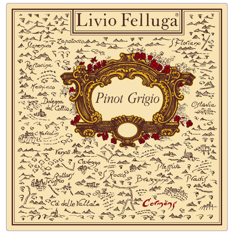 Livio Felluga Pinot Grigio 2014 Front Label