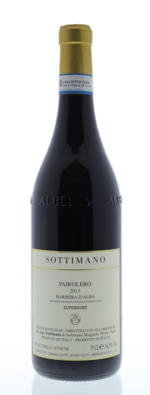Sottimano Barbera d'Alba Pairolero 2013 Front Bottle Shot
