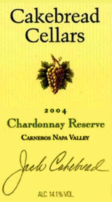 Cakebread Reserve Chardonnay 2004 Front Label
