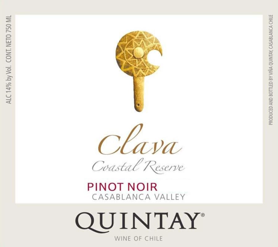 Quintay Clava Coastal Reserve Pinot Noir 2013 Front Label