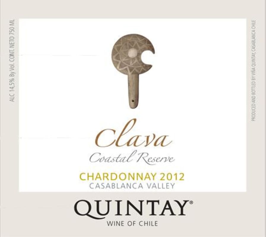 Quintay Clava Coastal Reserve Chardonnay 2012 Front Label