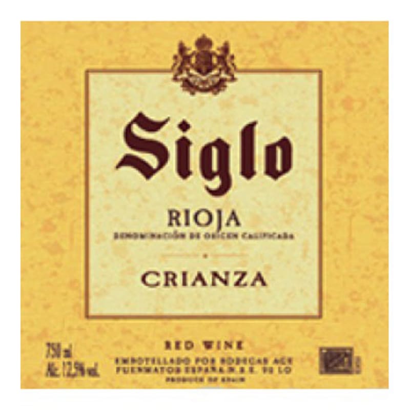 Siglo Saco Tempranillo 2011 Front Label