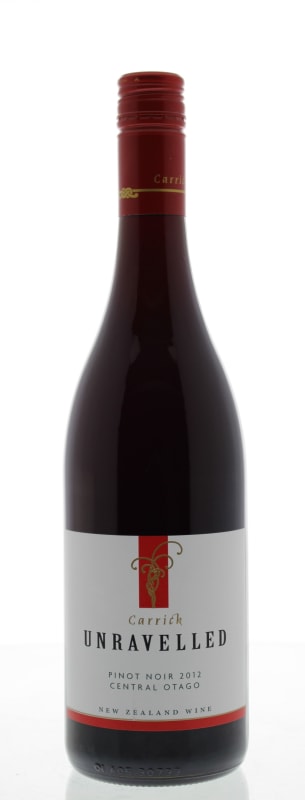Carrick Unravelled Pinot Noir 2012 Front Bottle Shot
