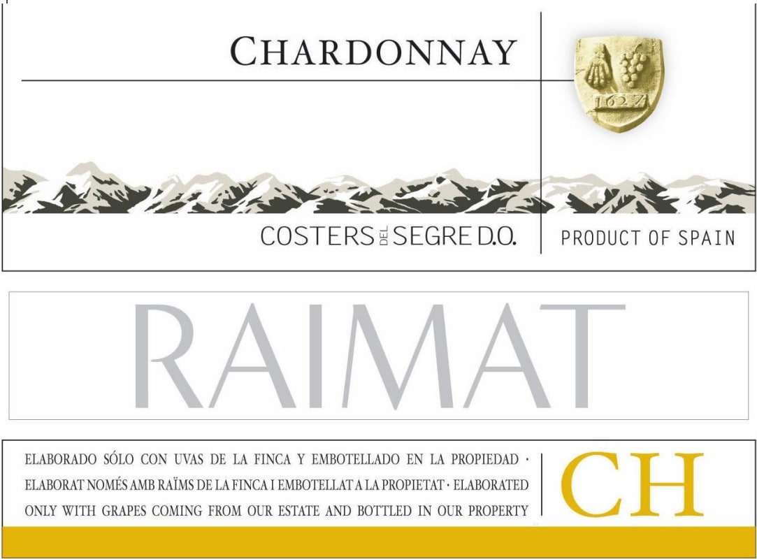 Raimat Chardonnay 2012 Front Label