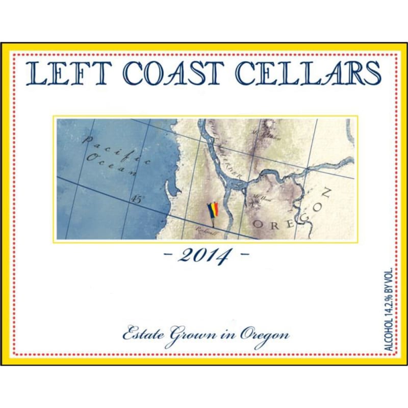 Left Coast Cellars White Pinot Noir 2014 Front Label