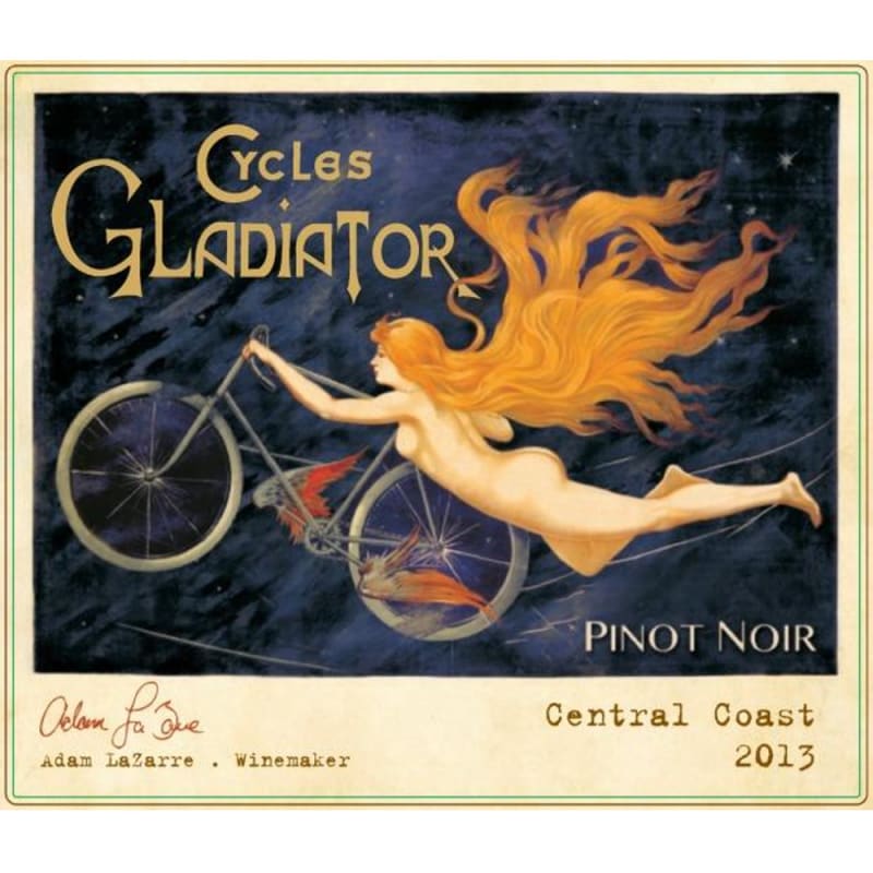 Cycles Gladiator Pinot Noir 2013 Front Label