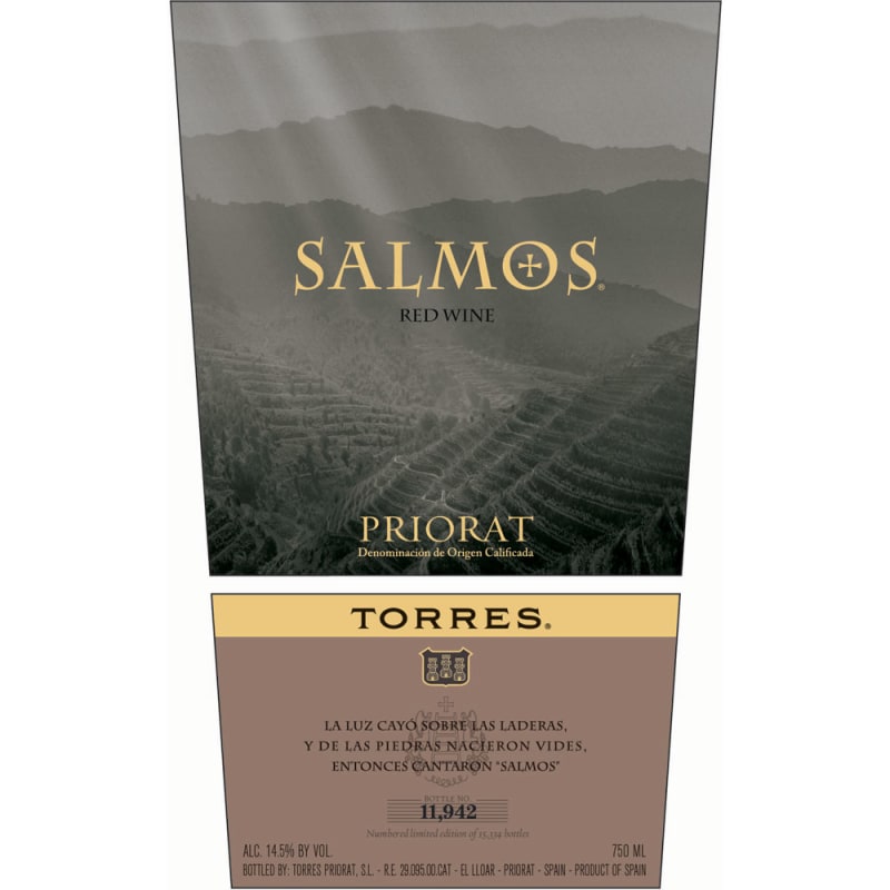 Familia Torres Salmos 2012 Front Label