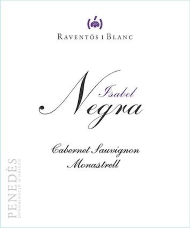 Raventos i Blanc Isabel Negra 2012 Front Label