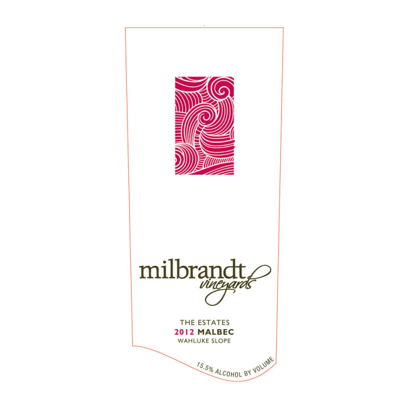 Milbrandt Estates Malbec 2012 Front Label