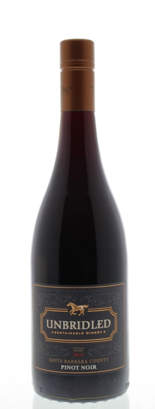 Wild Horse Unbridled Pinot Noir 2014 Front Bottle Shot