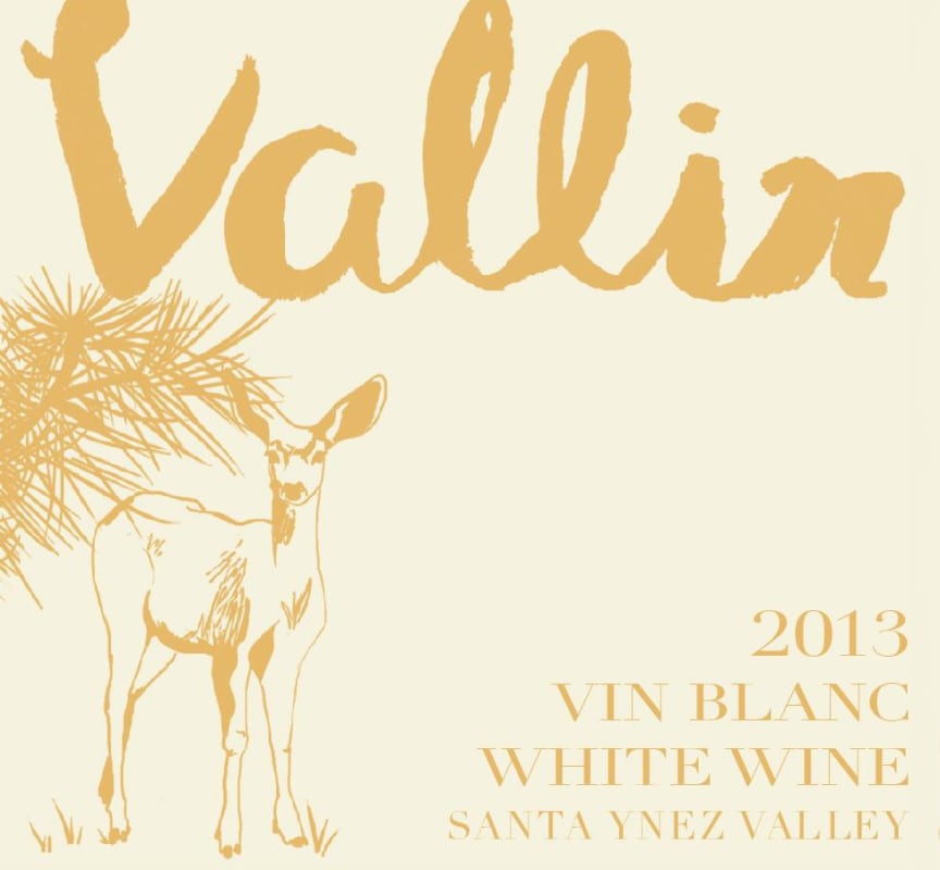 Vallin Vin Blanc 2013 Front Label