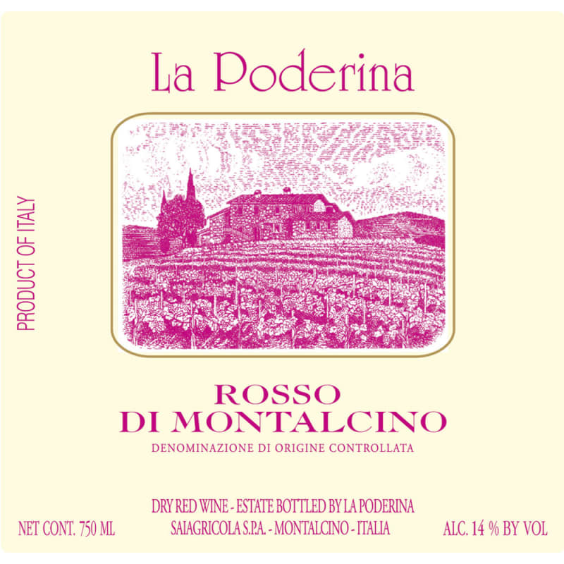 La Poderina Rosso di Montalcino 2013 Front Label