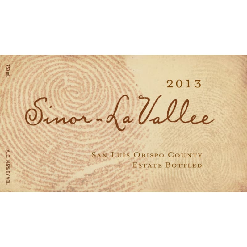 Sinor-LaVallee San Luis Obispo Chardonnay 2013 Front Label
