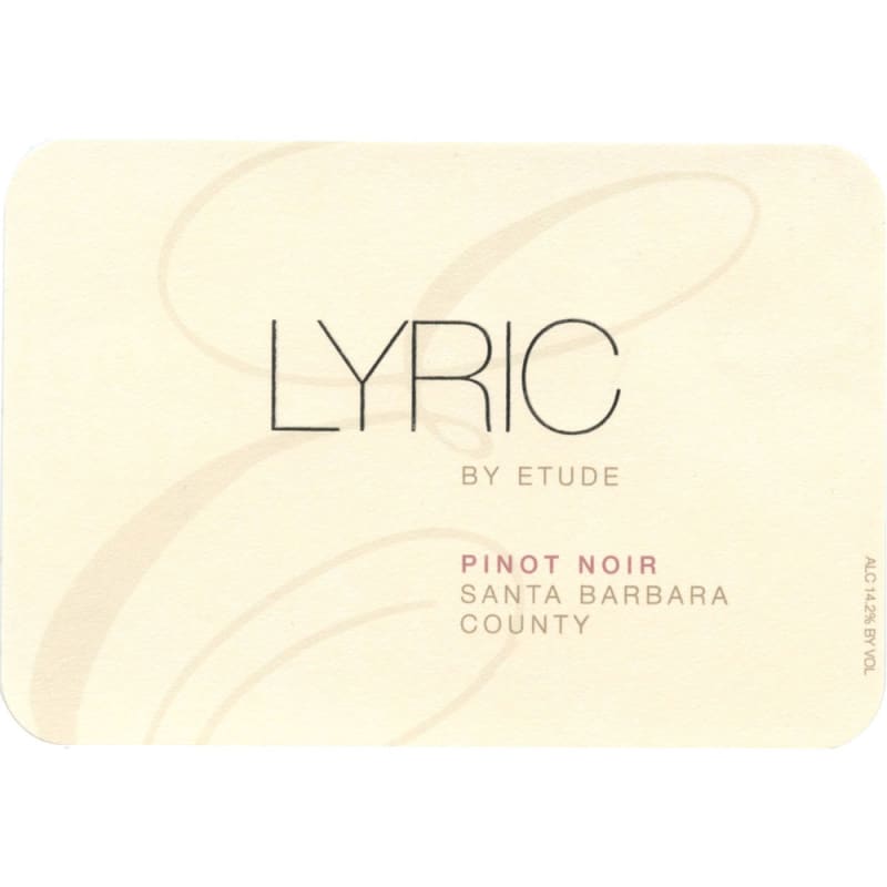 Lyric Pinot Noir 2014 Front Label