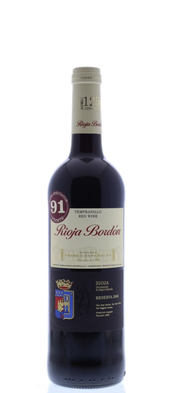 Bodegas Franco-Espanolas Rioja Bordon Reserva 2009 Front Bottle Shot