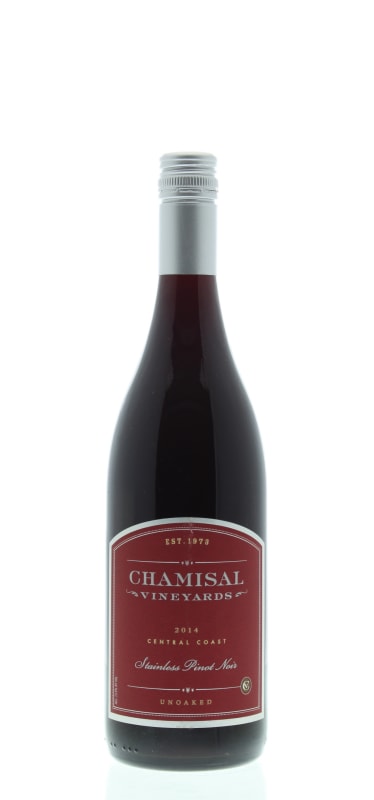 Chamisal Vineyards Stainless Pinot Noir 2014 Front Bottle Shot