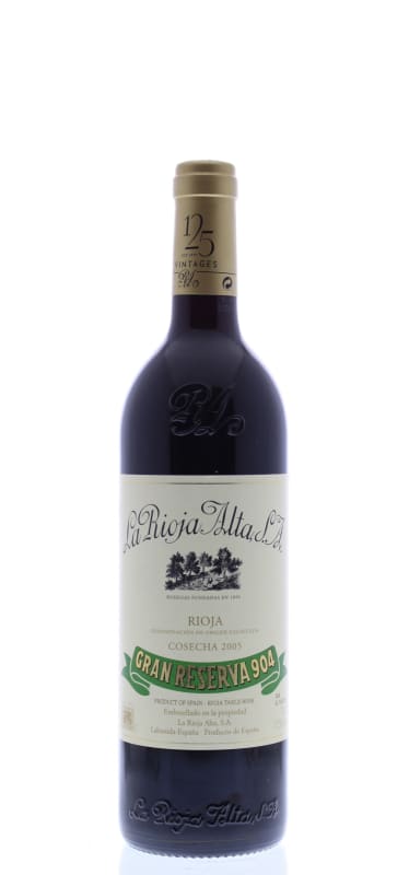 La Rioja Alta Gran Reserva 904 Seleccion Especial Tinto 2005 Front Bottle Shot