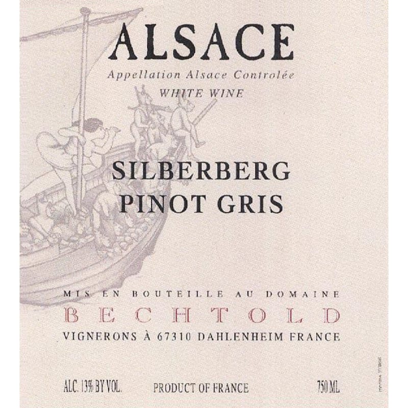 Domaine Bechtold Alsace Pinot Gris Silberberg 2012 Front Label