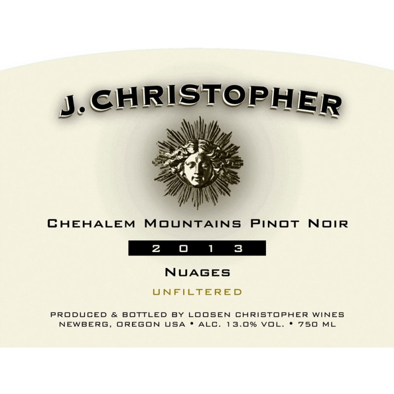 J. Christopher Nuages Pinot Noir 2013 Front Label