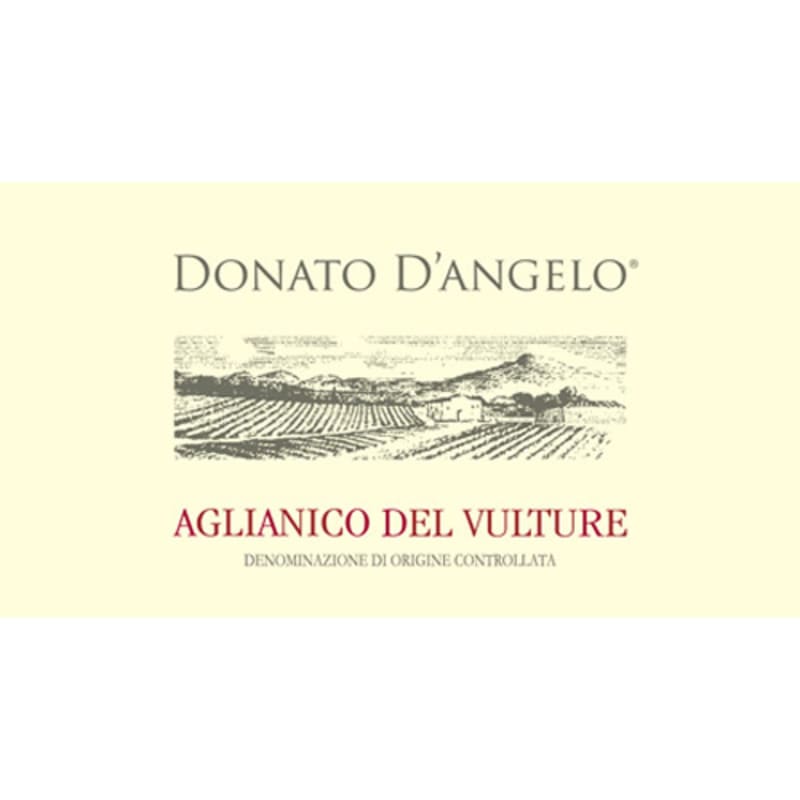 D'Angelo Aglianico del Vulture 2012 Front Label