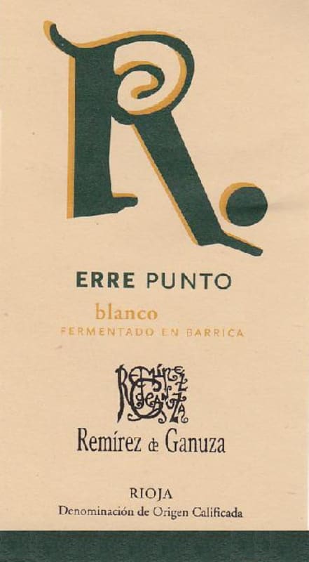 Remirez de Ganuza R. Erre Punto Blanco 2013 Front Label