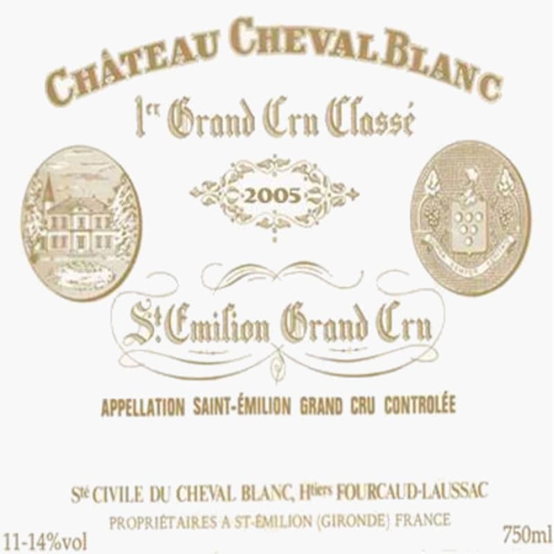 Chateau Cheval Blanc (1.5 Liter Magnum) 2005 Front Label