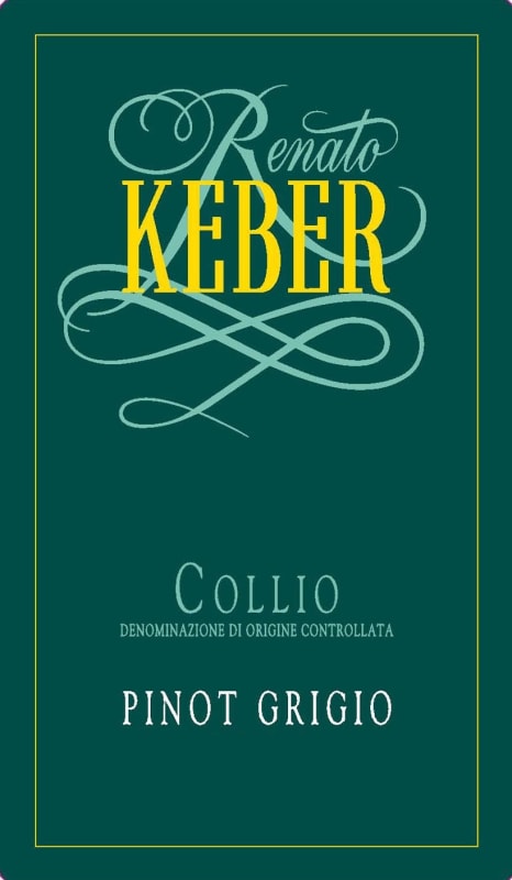 Renato Keber Collio Pinot Grigio 2012 Front Label