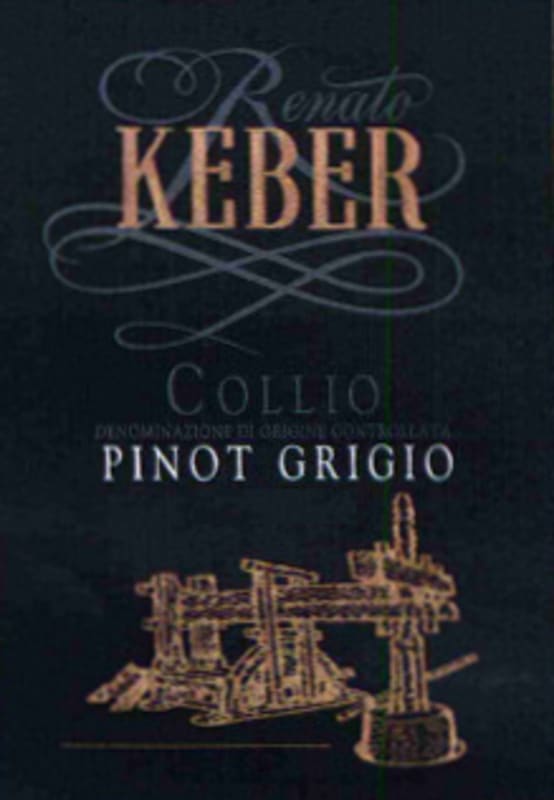 Renato Keber Collio Pinot Grigio 2003 Front Label