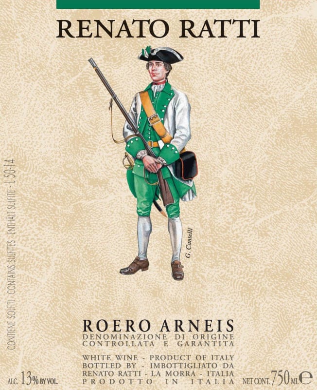 Renato Ratti Roero Arneis 2014 Front Label