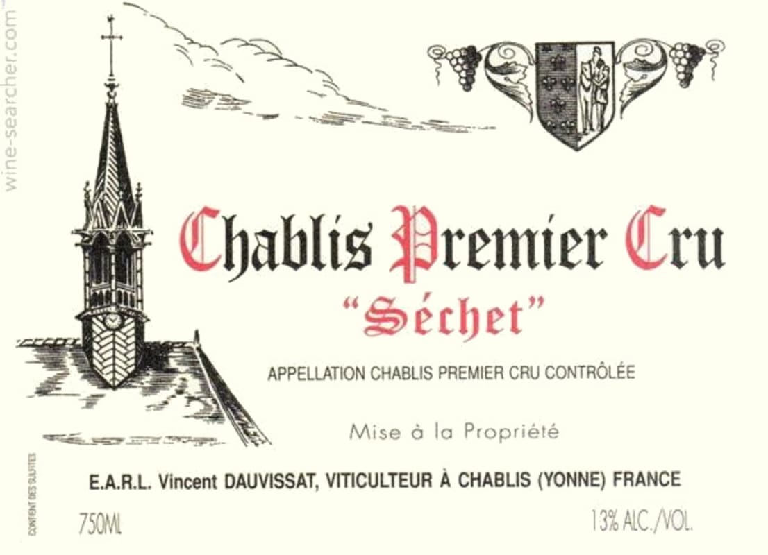 Vincent Dauvissat Chablis Sechet Premier Cru 2011 Front Label