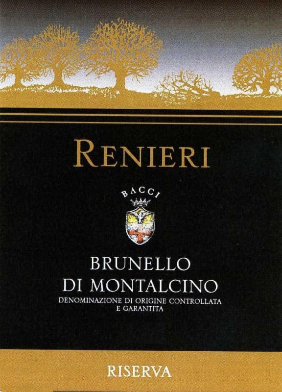 Renieri Brunello di Montalcino Riserva 2009 Front Label