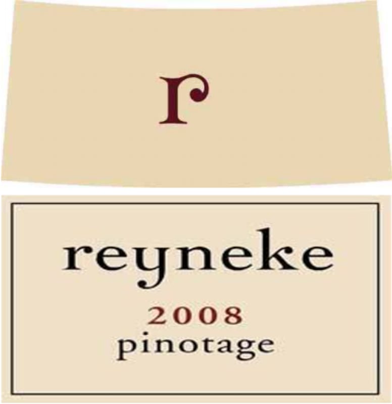 Reyneke Pinotage 2008 Front Label