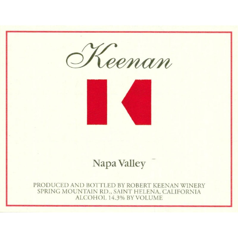 Keenan Zinfandel 2012 Front Label