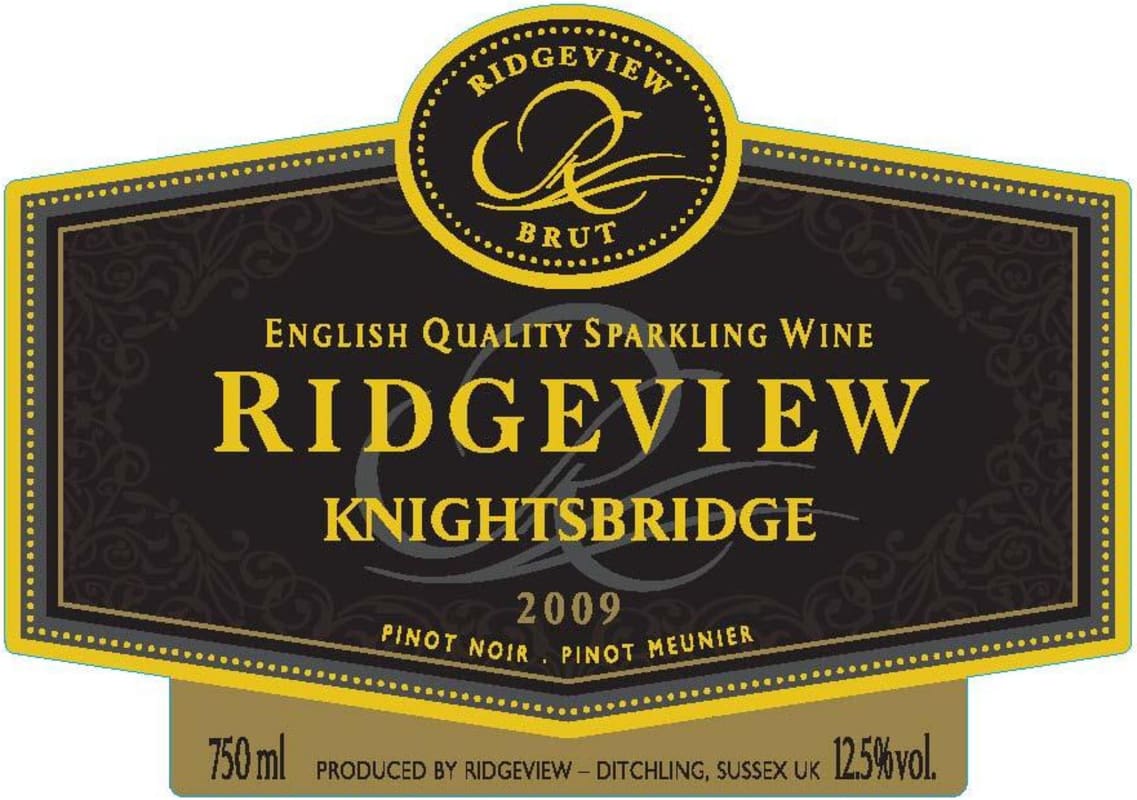 Ridgeview Wine Estate Knightsbridge Blanc de Noirs Brut 2009 Front Label