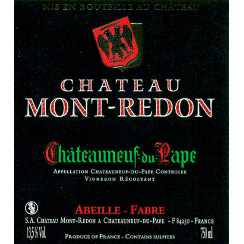 Chateau Mont-Redon Chateauneuf-du-Pape Blanc 2012 Front Label