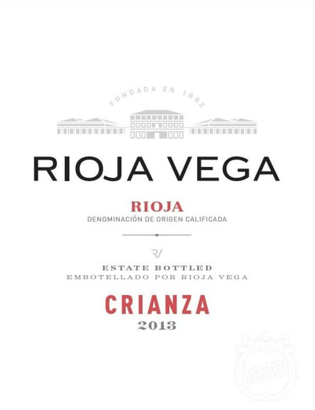 Rioja Vega Crianza 2013 Front Label