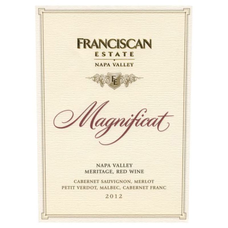 Franciscan Estate Magnificat 2012 Front Label