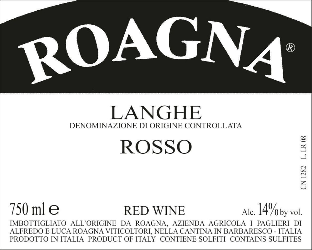 Roagna Langhe Rosso 2009 Front Label