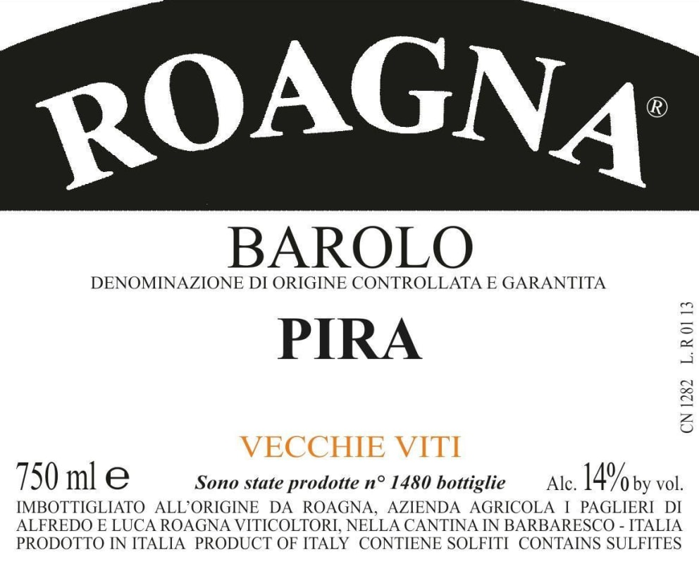 Roagna Pira Vecchie Viti 2009 Front Label